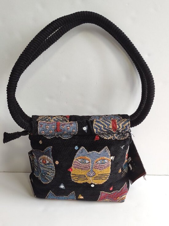 Laurel Burch Handbags - NEW Laurel Burch Fantastic Feline Tapestry Shoulder Bag Boho Whimsy Artsy Cats